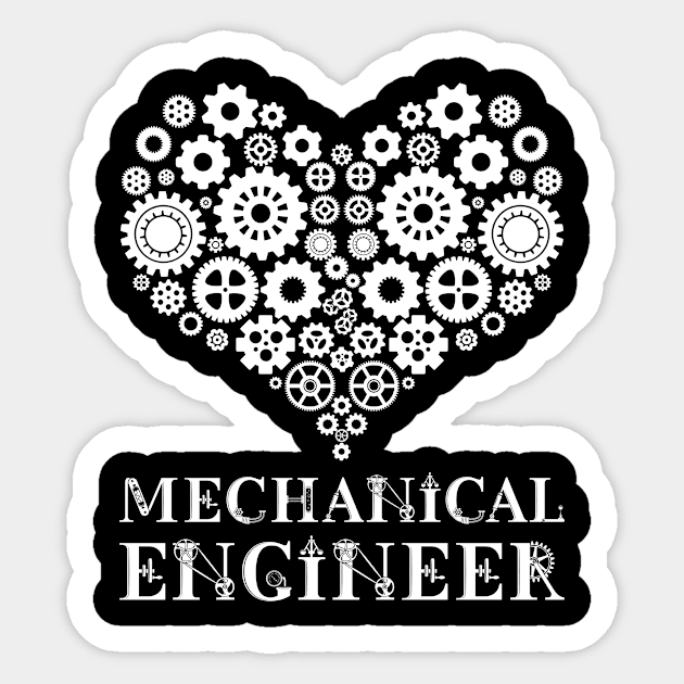 Mechanical Engineer. White Color Sticker by funfun